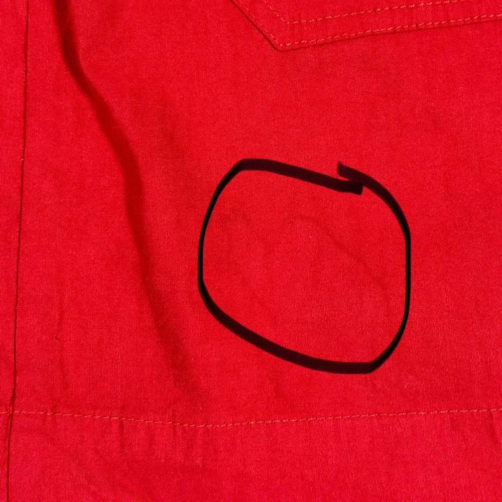 Maeve by Anthropologie Red Skirt Womens Large Pockets Linen Blend NEW Read Desc - Picture 8 of 9